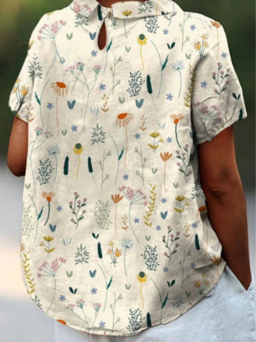 Alina Blouse Femme – Lightweight Blouse with Wildflower Print & Casual Summer Cut - Image 2
