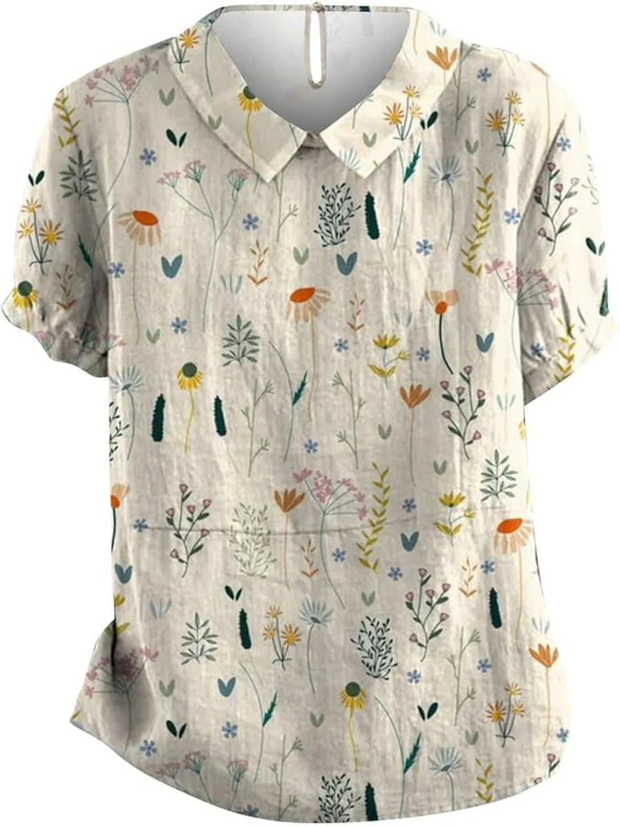 Alina Blouse Femme – Lightweight Blouse with Wildflower Print & Casual Summer Cut - Image 4