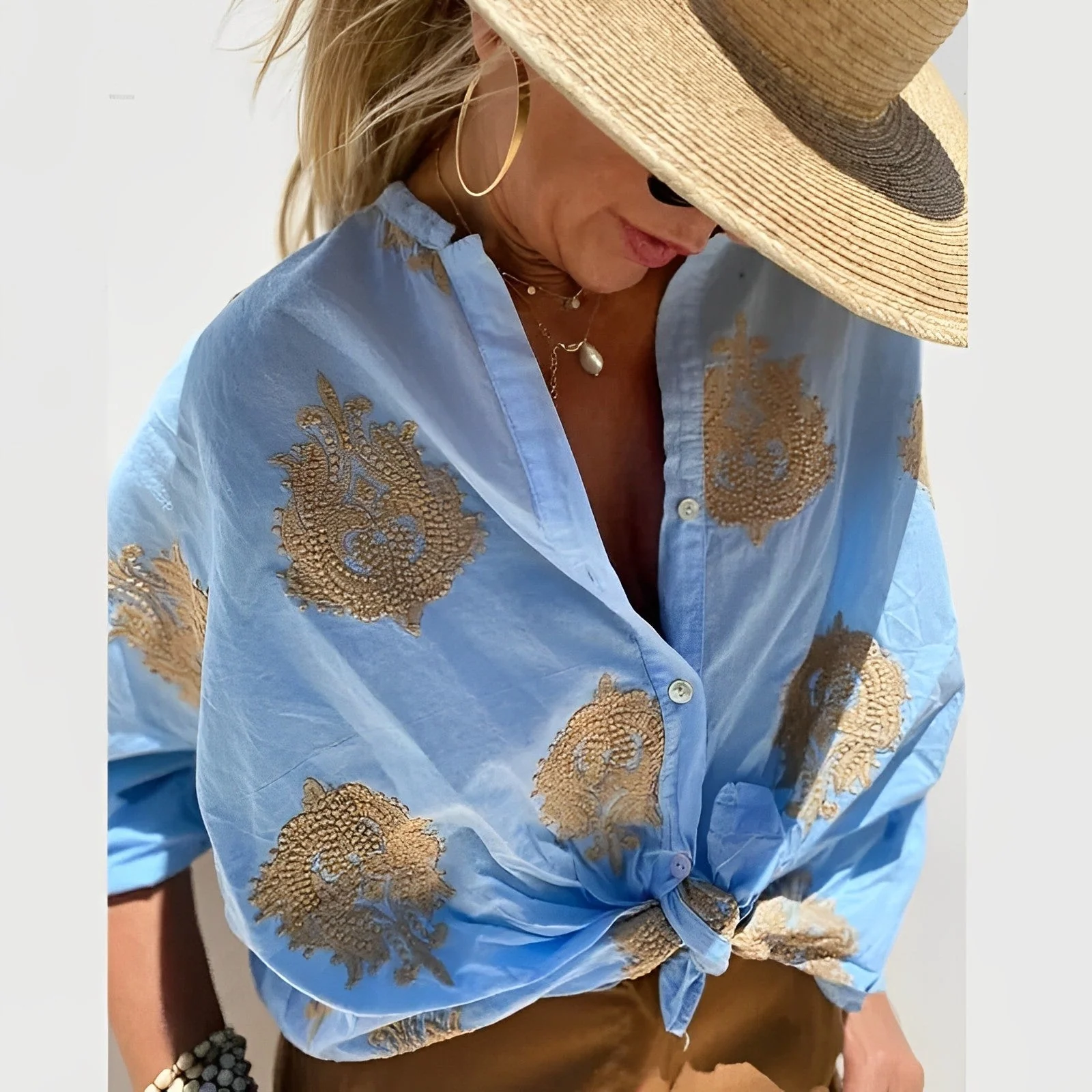 Bohemian Blouse Woman Agnes – Light Summer Top with Relaxed Fit and Feminine Boho Style - Image 2