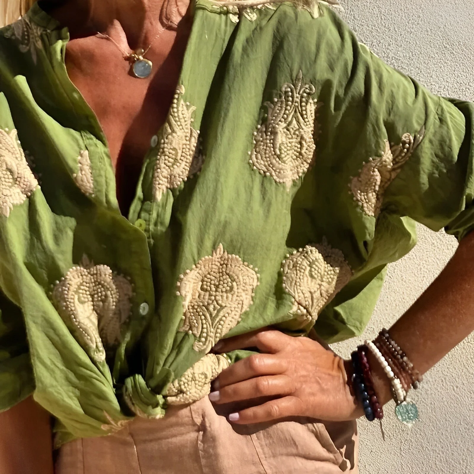 Bohemian Blouse Woman Agnes – Light Summer Top with Relaxed Fit and Feminine Boho Style - Image 4