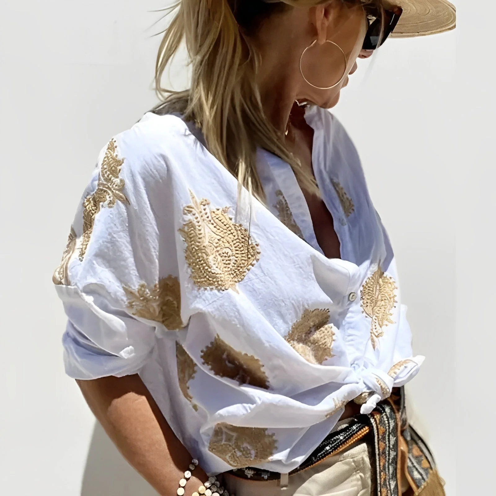 Bohemian Blouse Woman Agnes – Light Summer Top with Relaxed Fit and Feminine Boho Style - Image 7