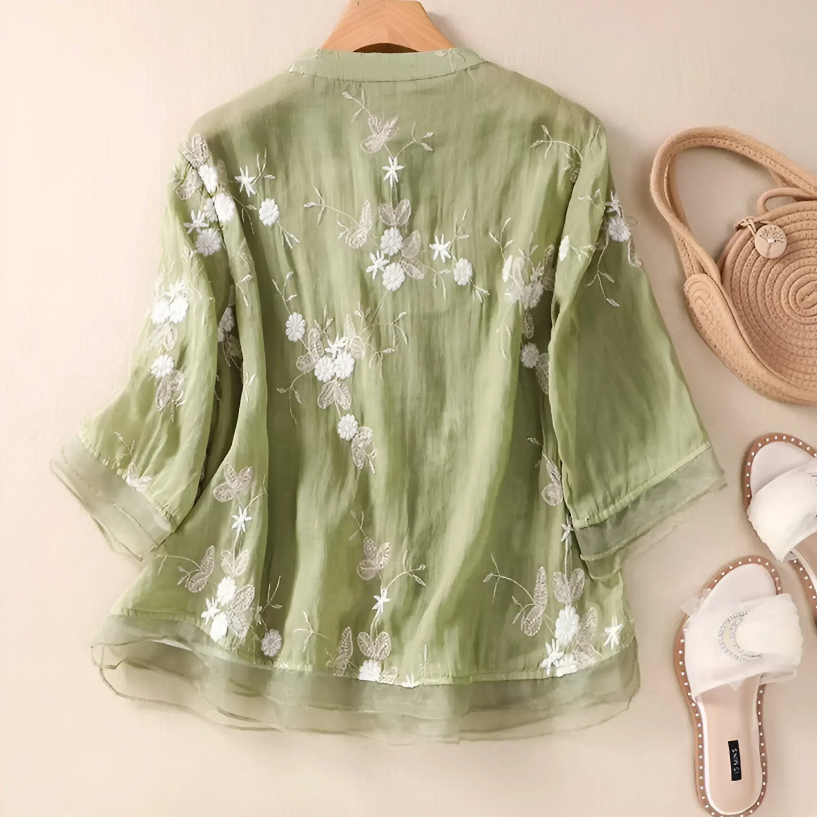 Emily Blouse Femme – Elegant Floral Blouse in Airy Fabric with Classic Cut - Image 7
