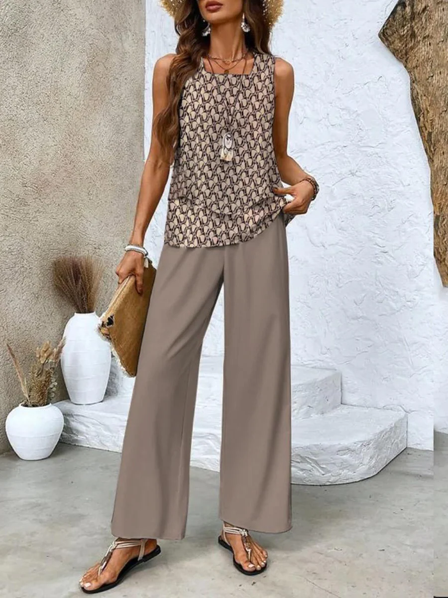 Ghislaine Women's Set – Elegant Floral Print Top & Pants with Flattering Cut and Comfort - Image 4