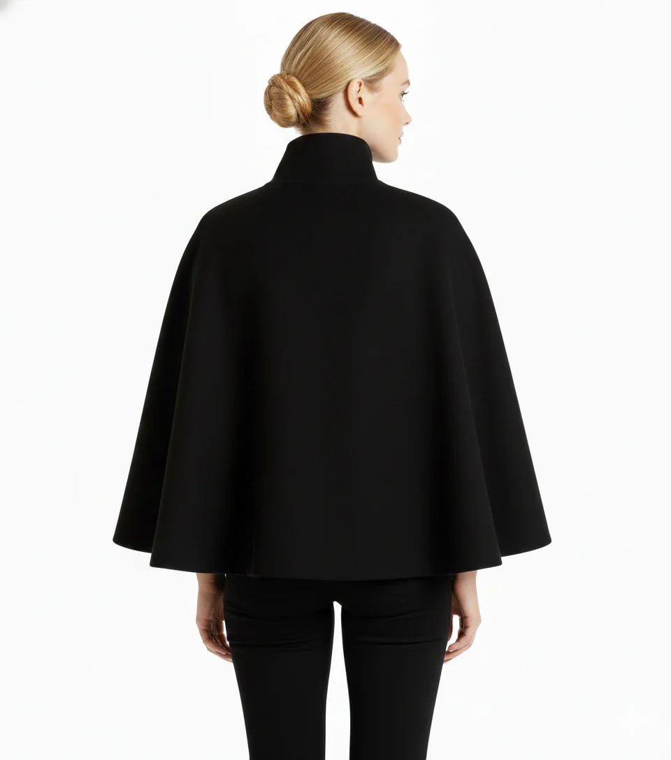 Ivanna Damen Wollmantel – Eleganter Stehkragen mit Abnehmbarem Gürtel & Lässigem Schnitt - Image 11