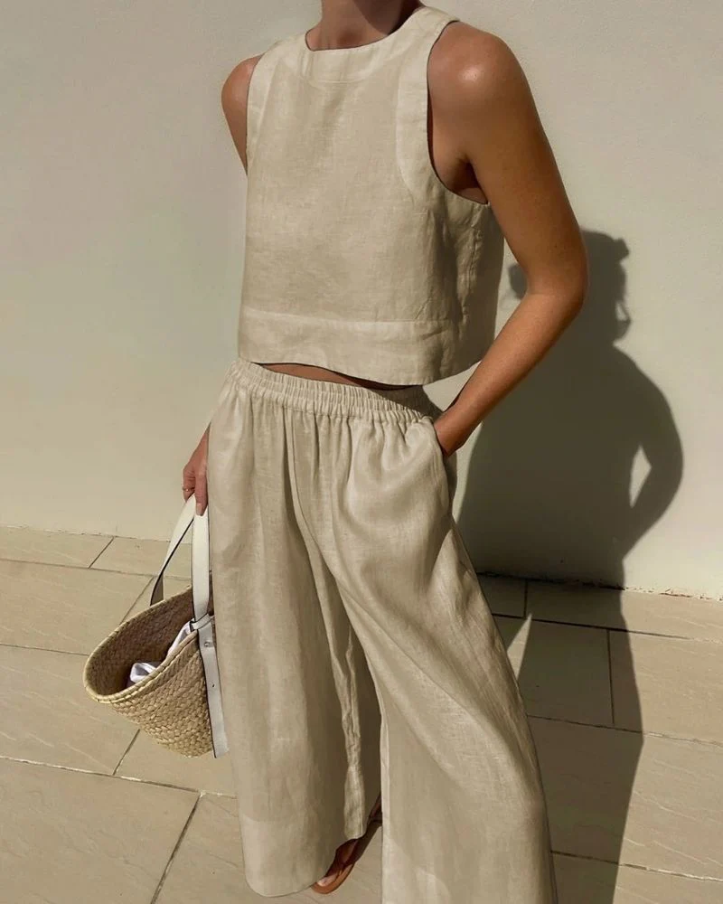 Jhara Women's Set – Elegant & Comfortable Linen Set with Flattering Cut - Image 3