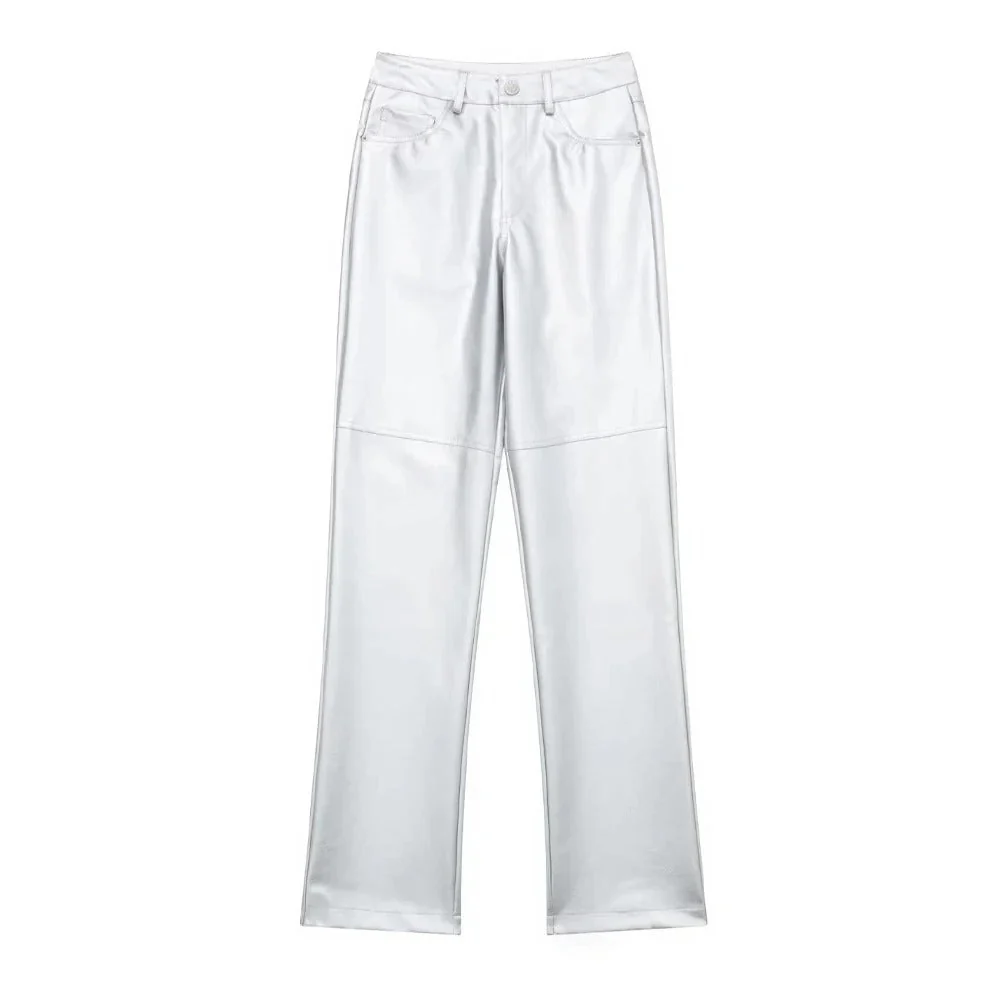Lustra – Glänzende High-Waist Hose Damen - Image 5