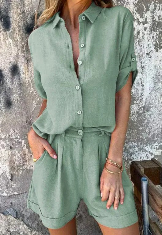 Lyca Women's Summer Ensemble – Casual Set in Light & Comfortable Linen for Hot Days - Image 4