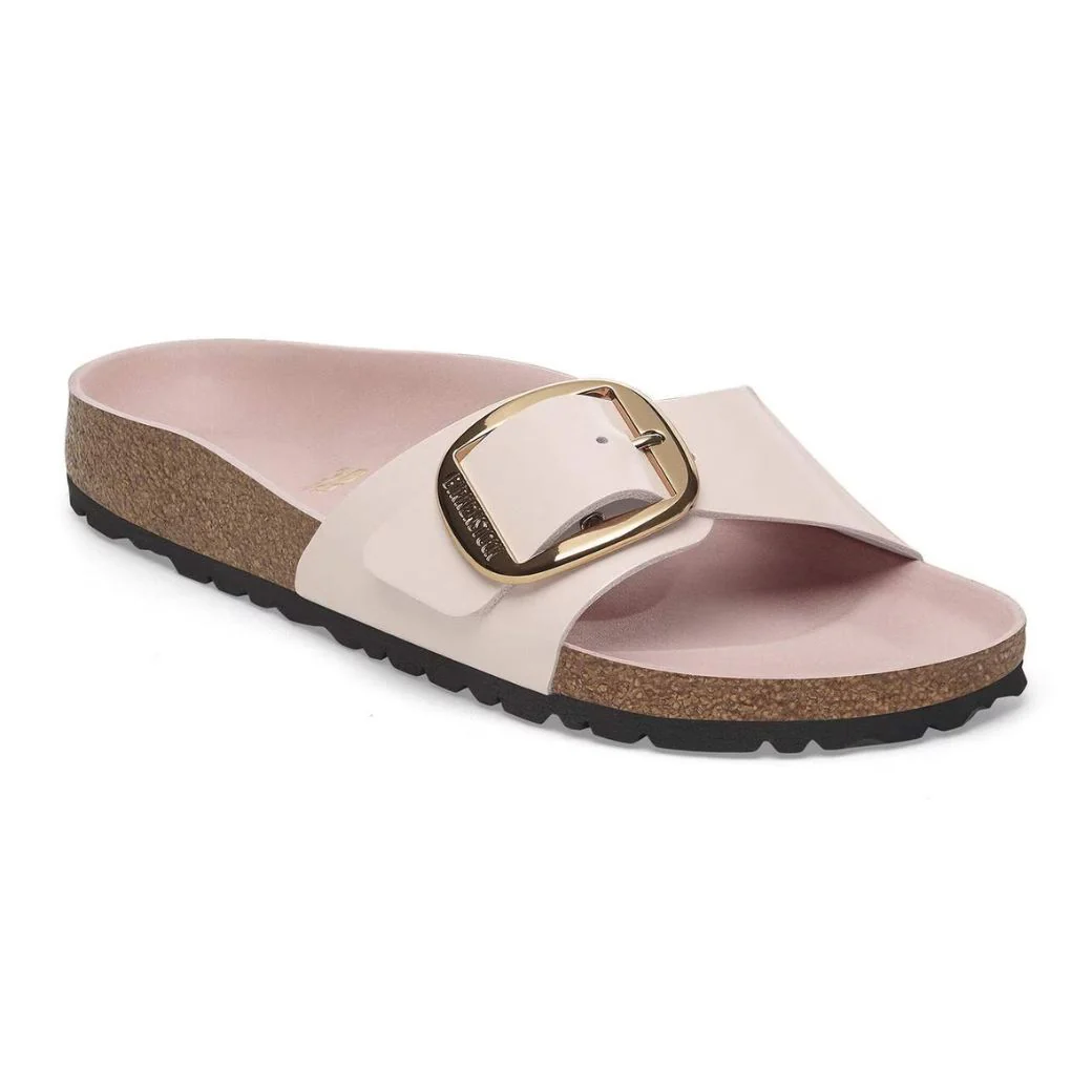 Madrid Big Buckle Damen Sandale aus Lackleder | Edle Designer Pantolette mit Korkfußbett - Image 16