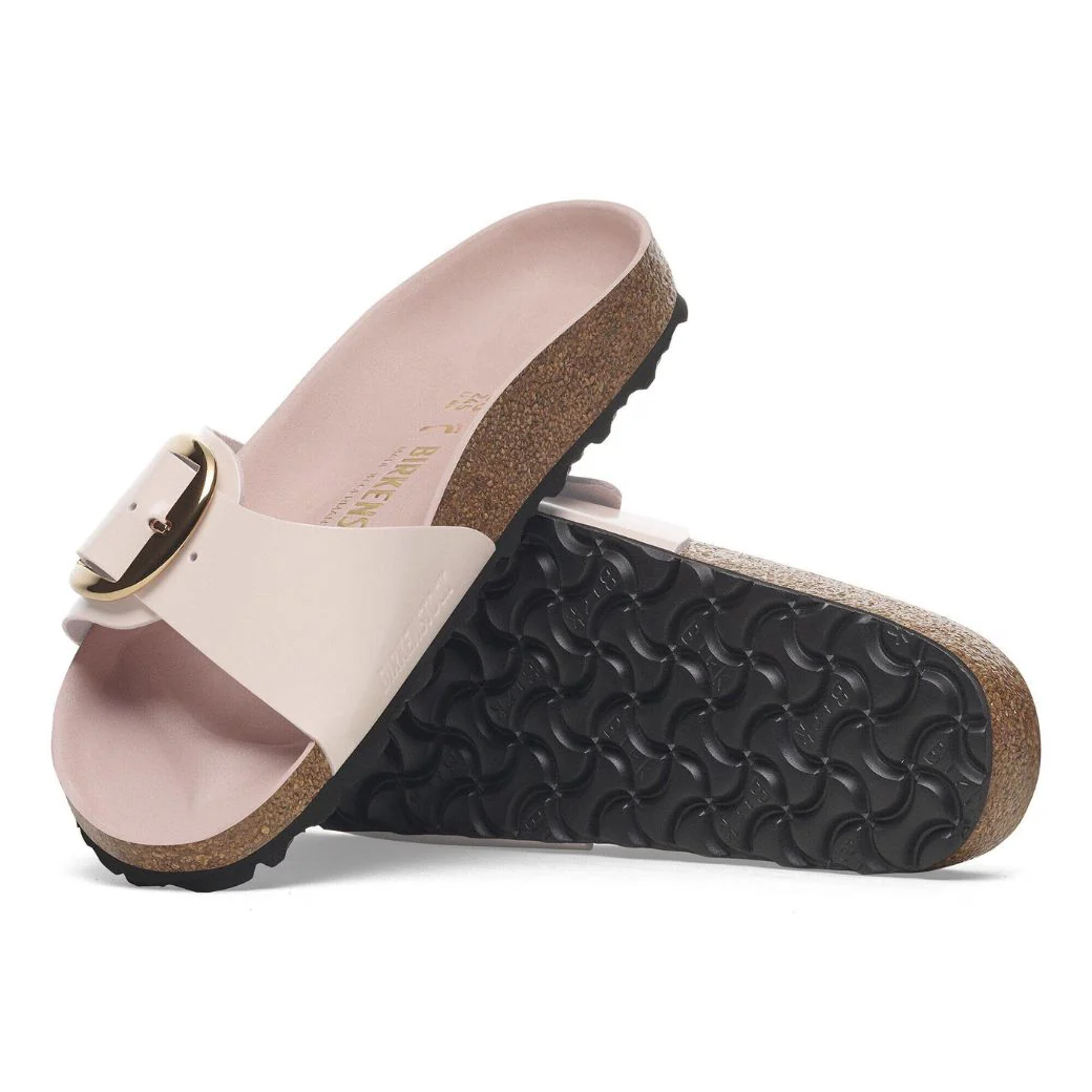 Madrid Big Buckle Damen Sandale aus Lackleder | Edle Designer Pantolette mit Korkfußbett - Image 30