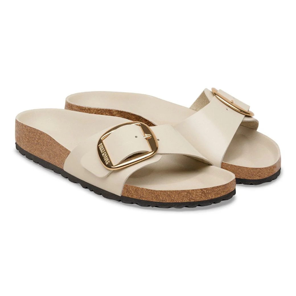 Madrid Big Buckle Damen Sandale aus Lackleder | Edle Designer Pantolette mit Korkfußbett - Image 31