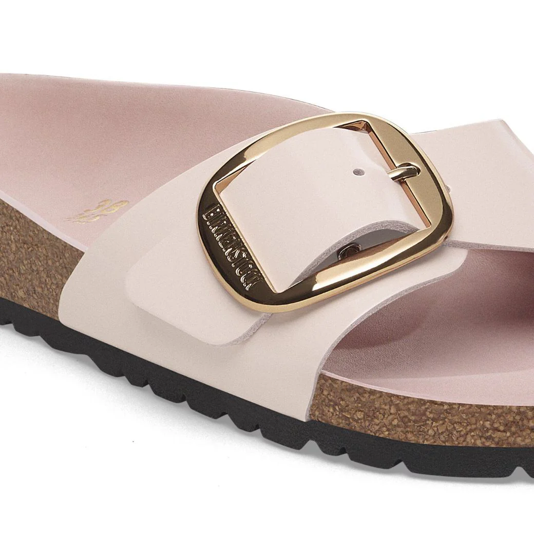 Madrid Big Buckle Damen Sandale aus Lackleder | Edle Designer Pantolette mit Korkfußbett - Image 32