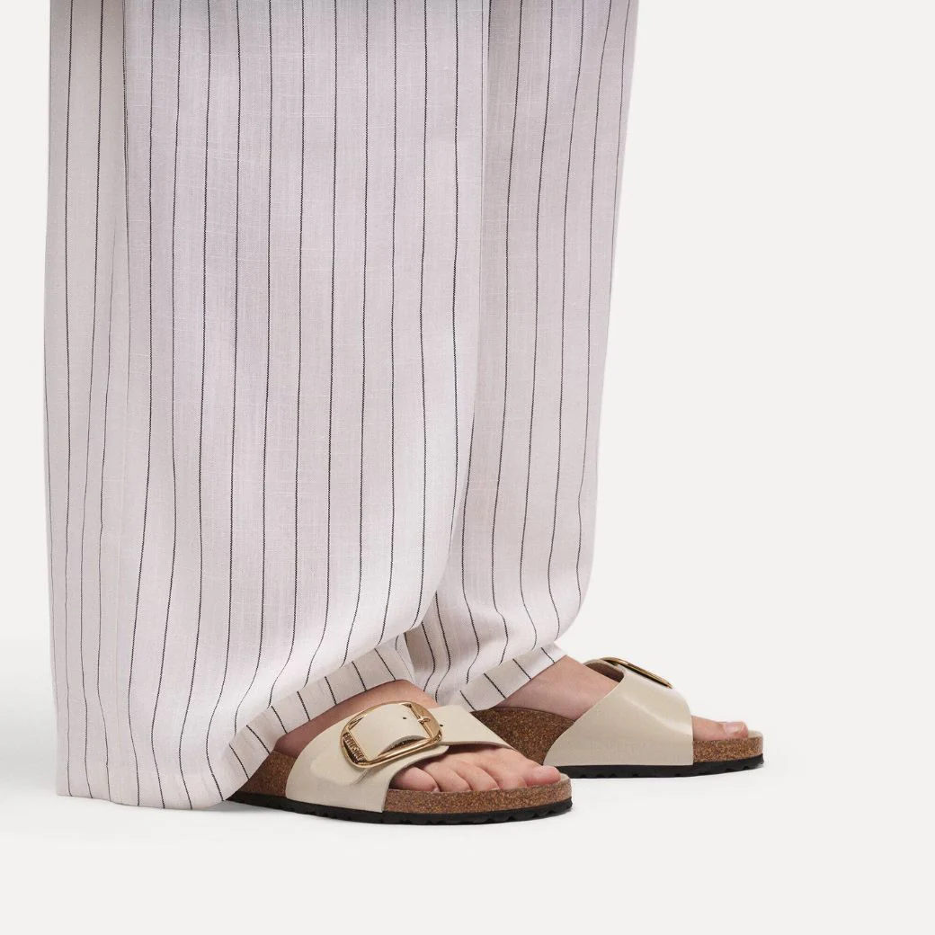 Madrid Big Buckle Damen Sandale aus Lackleder | Edle Designer Pantolette mit Korkfußbett - Image 34