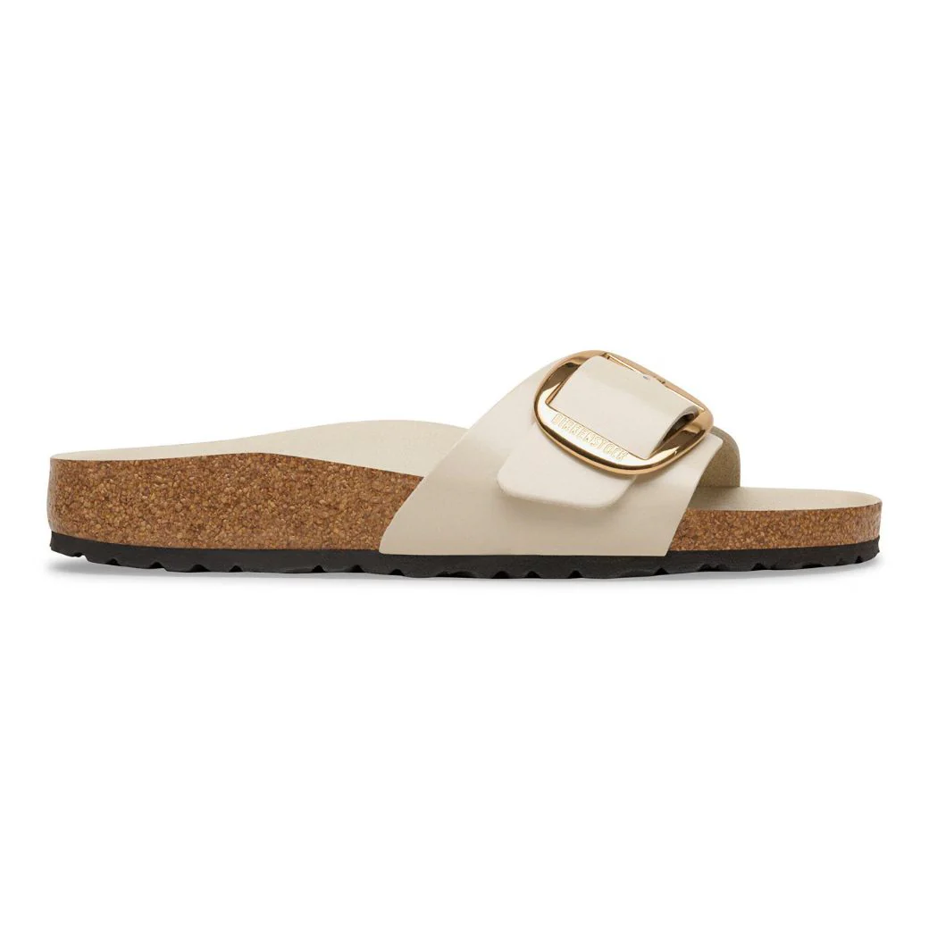 Madrid Big Buckle Damen Sandale aus Lackleder | Edle Designer Pantolette mit Korkfußbett - Image 36