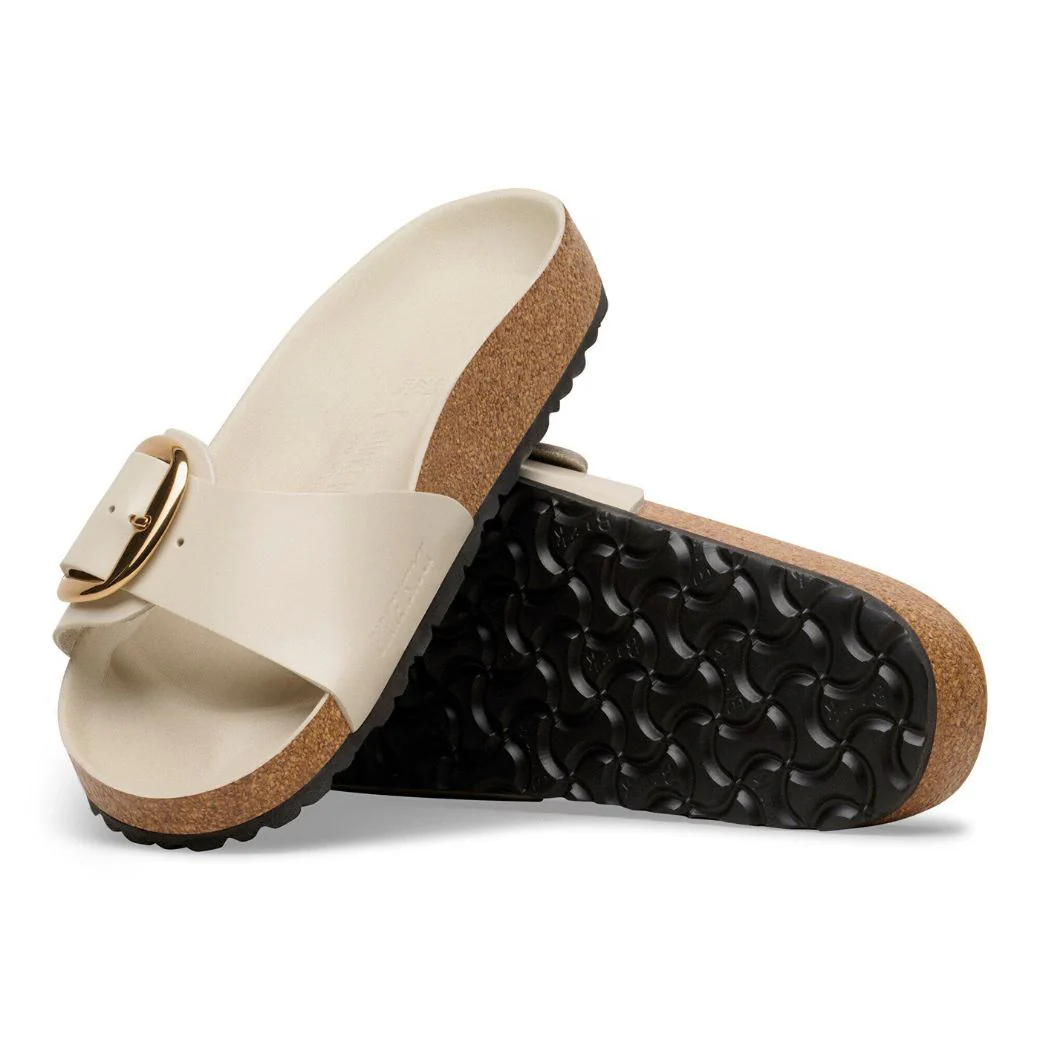 Madrid Big Buckle Damen Sandale aus Lackleder | Edle Designer Pantolette mit Korkfußbett - Image 37