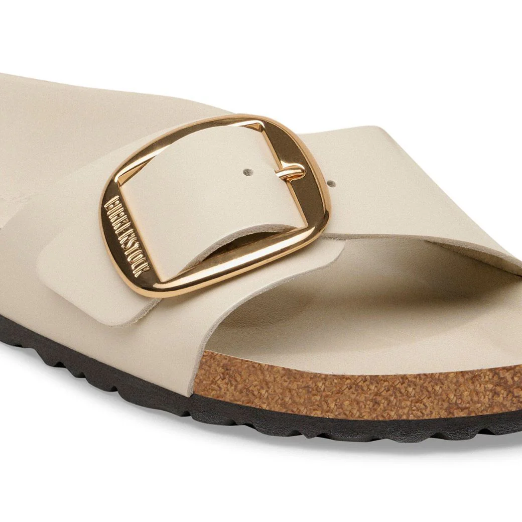 Madrid Big Buckle Damen Sandale aus Lackleder | Edle Designer Pantolette mit Korkfußbett - Image 38