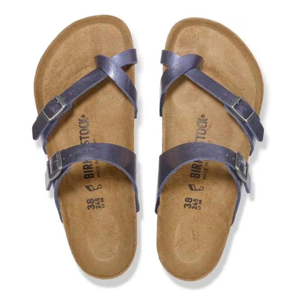 Mayari Damen Sandalen Birko-Flor | Bequeme Zehensteg Sandalen mit Korkfußbett - Image 11