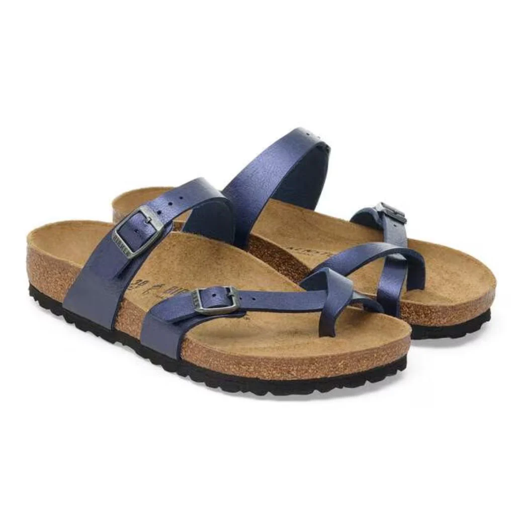 Mayari Damen Sandalen Birko-Flor | Bequeme Zehensteg Sandalen mit Korkfußbett - Image 16
