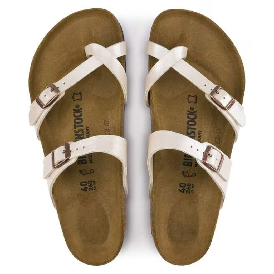 Mayari Damen Sandalen Birko-Flor | Bequeme Zehensteg Sandalen mit Korkfußbett - Image 18