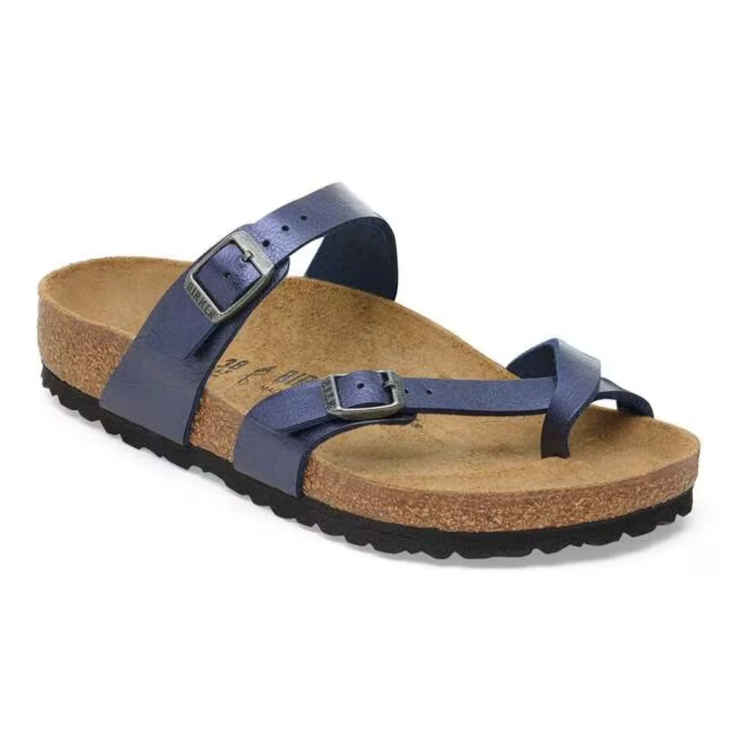Mayari Damen Sandalen Birko-Flor | Bequeme Zehensteg Sandalen mit Korkfußbett - Image 2