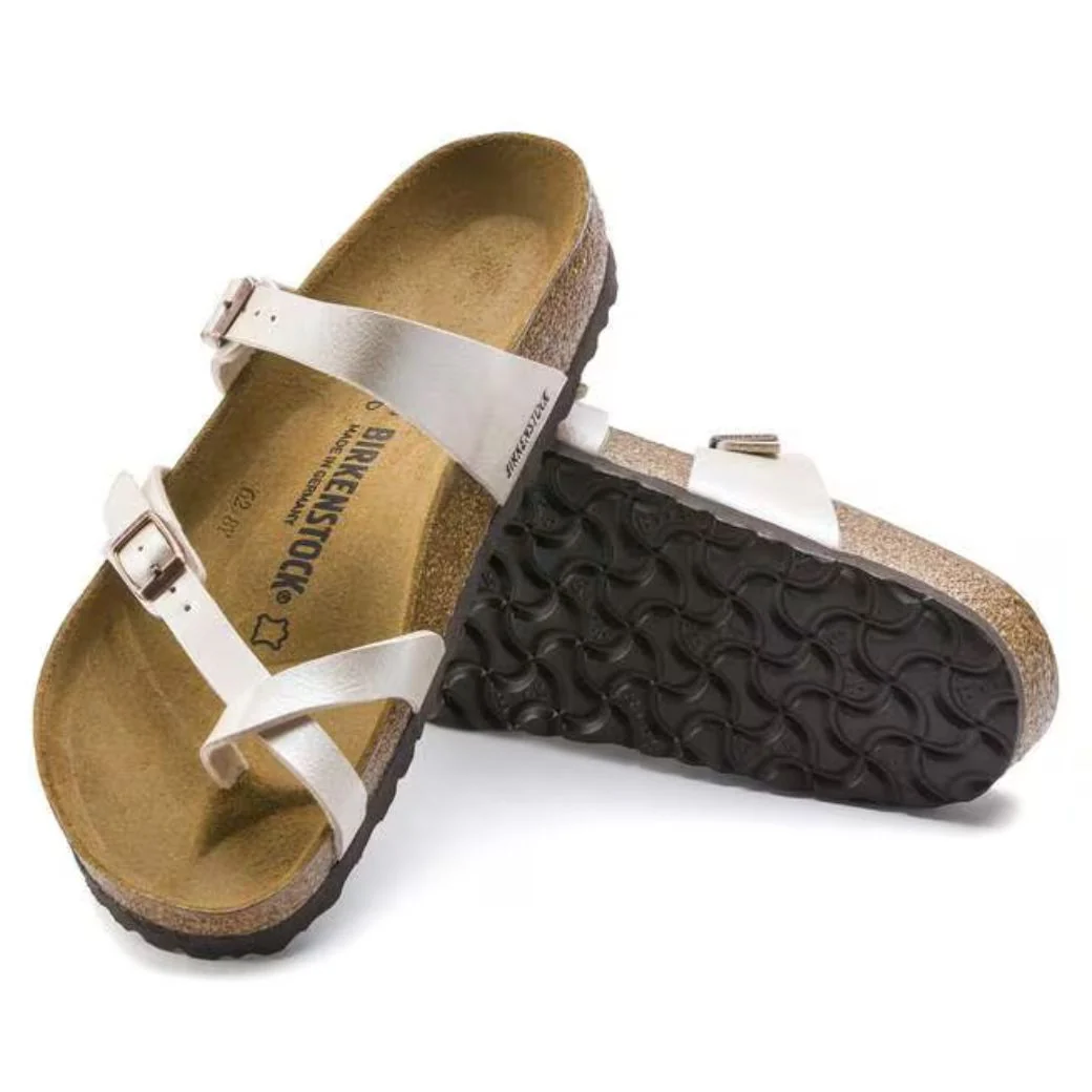 Mayari Damen Sandalen Birko-Flor | Bequeme Zehensteg Sandalen mit Korkfußbett - Image 23