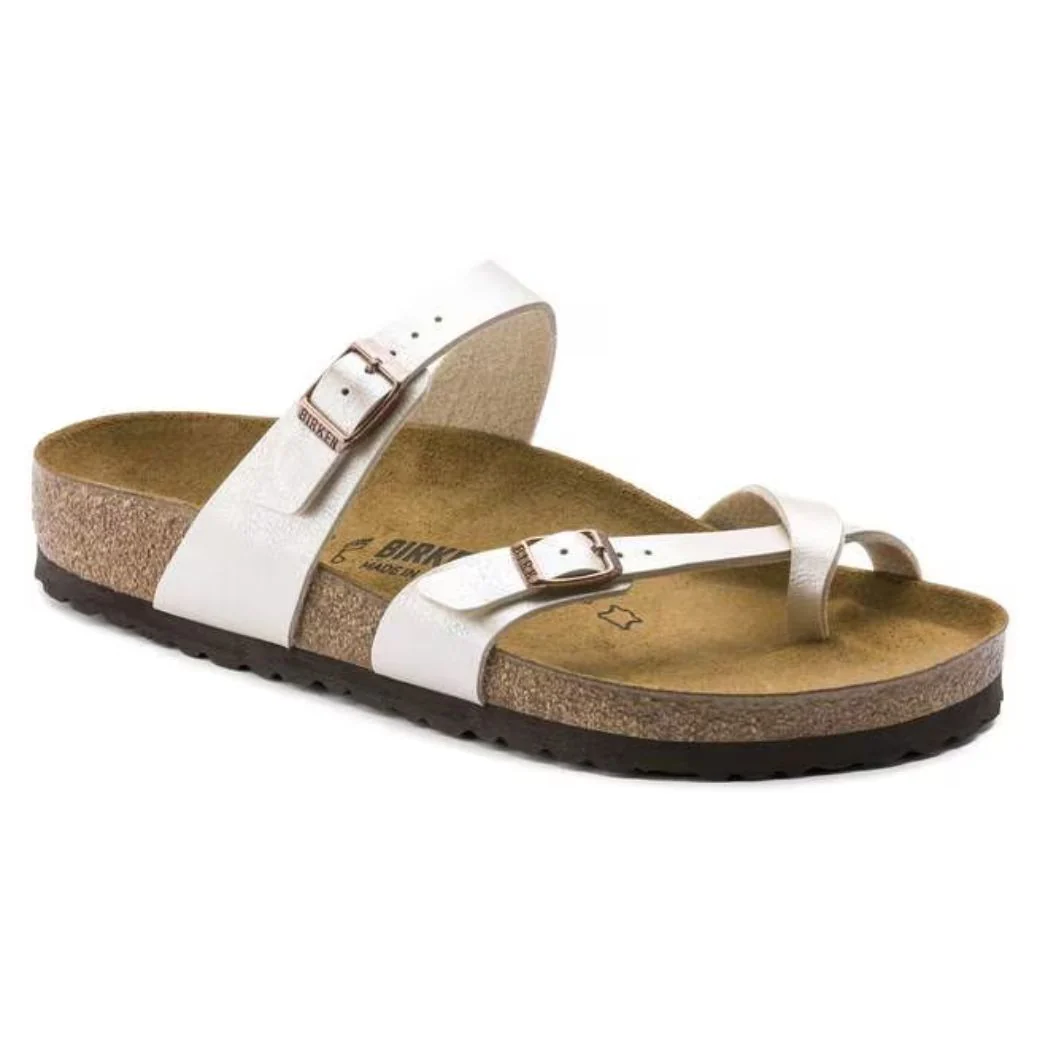 Mayari Damen Sandalen Birko-Flor | Bequeme Zehensteg Sandalen mit Korkfußbett - Image 3