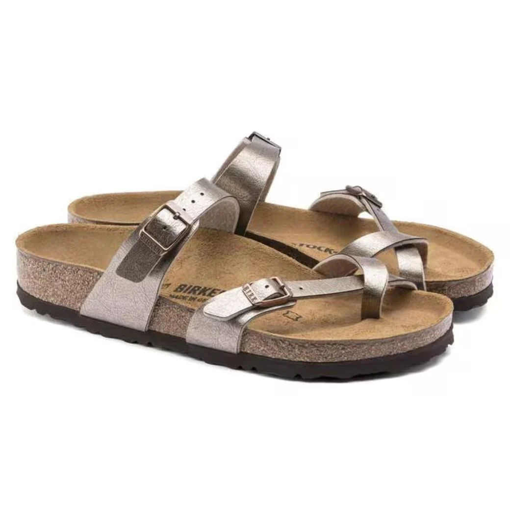 Mayari Damen Sandalen Birko-Flor | Bequeme Zehensteg Sandalen mit Korkfußbett - Image 9