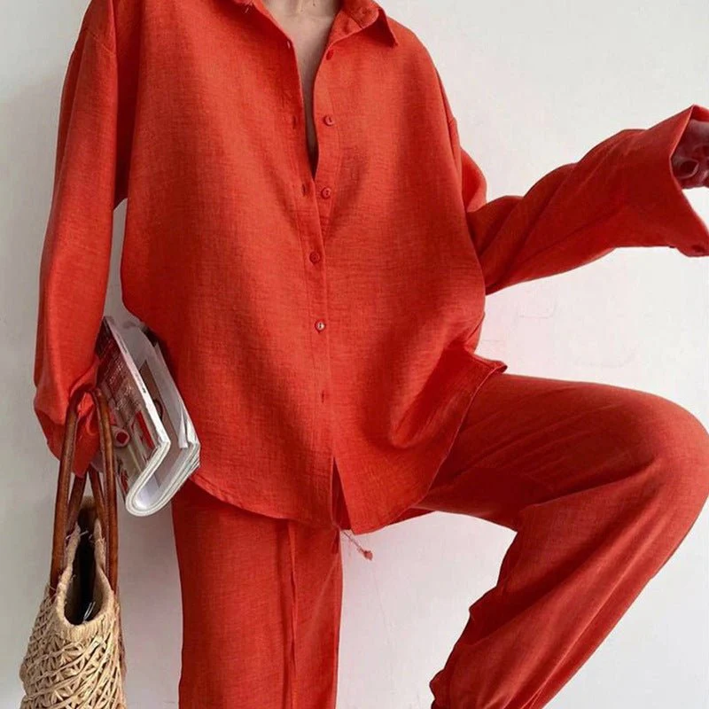 Mei Damen Sommer Set – Elegantes Zweiteiliges Leinen mit Lockerer Passform & Atmungsaktivem Komfort - Image 3