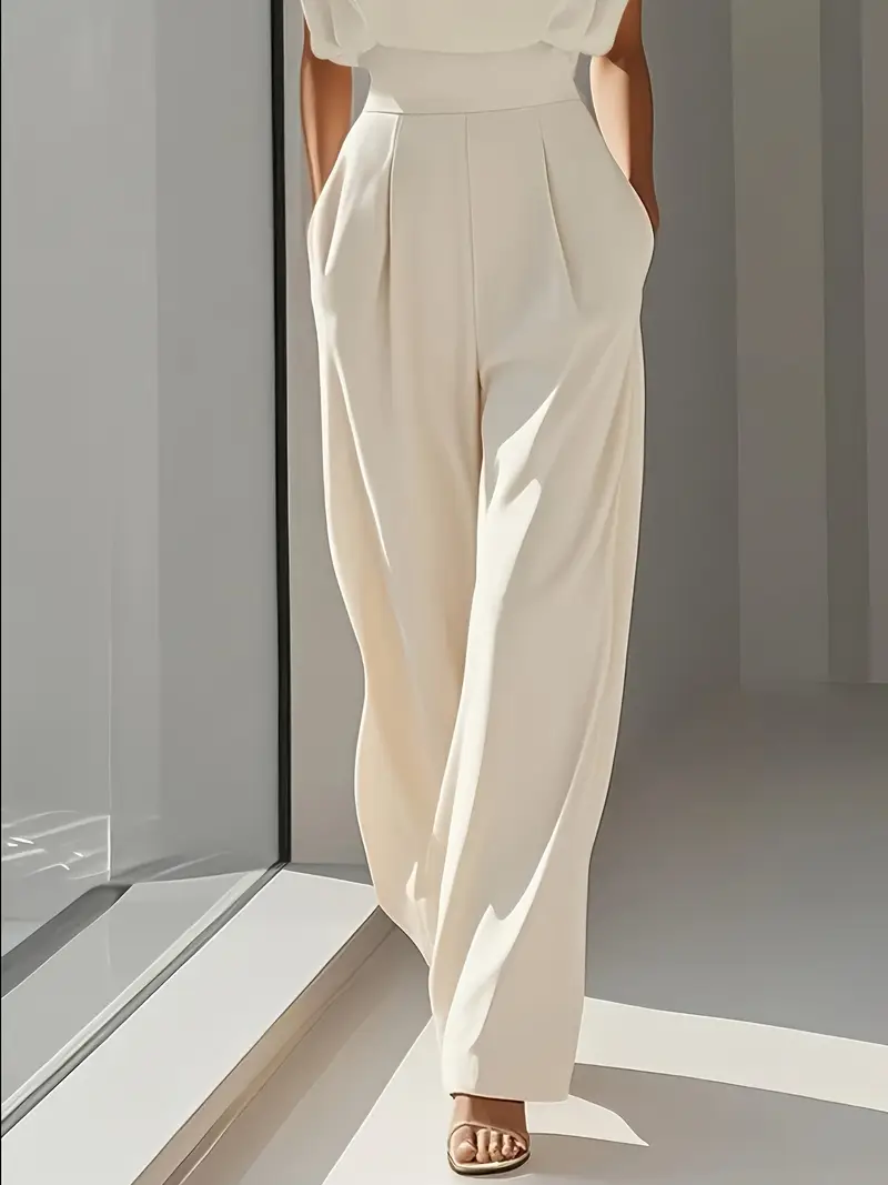 Mira Women's Jumpsuit – Elegant Jumpsuit with High Waist, Straight Legs & Lightweight Fabric - Image 3