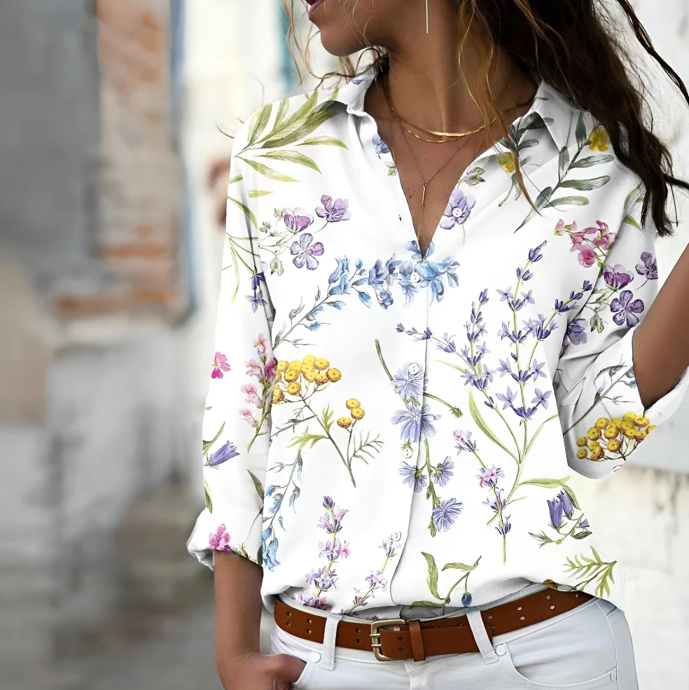 Norina Blouse Femme – Lightweight Blouse with Trendy Print, Loose Fit & Soft Fabric - Image 6