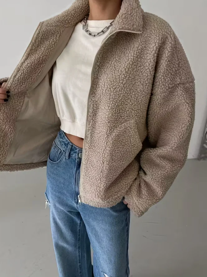 Tassina – Oversize Teddyfell-Jacke Damen - Image 4