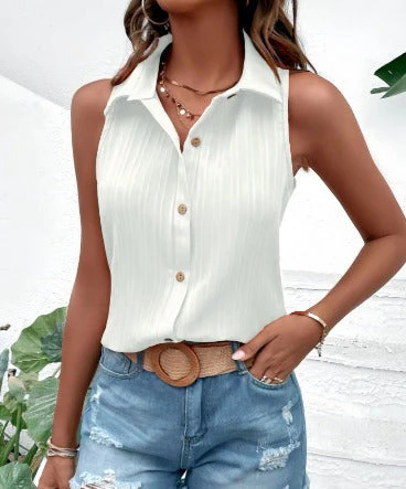 Top Sleeveless Woman Jona – Elegant Summer Top with Modern Cut & Timeless Design - Image 5